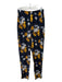 Theory Size 6 Navy & Yellow Print Silk Floral Drawstring Pants Navy & Yellow Print / 6