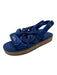 Chanel Shoe Size 39 Blue Leather Rope Cork Velcro Sandals Blue / 39