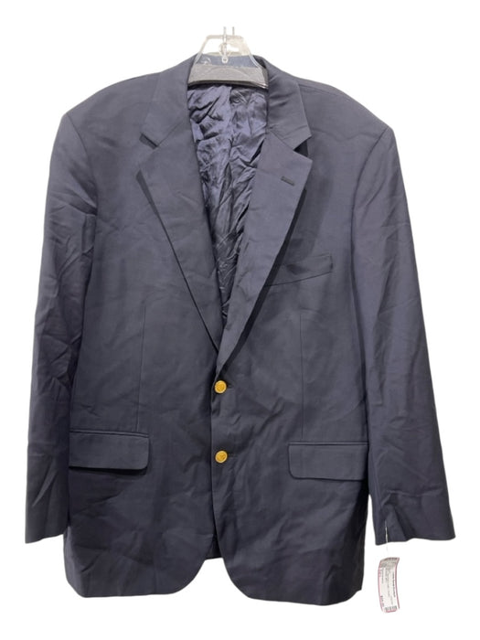 Brooks Brothers Navy Wool Blend Solid 2 Button Men's Blazer Est L