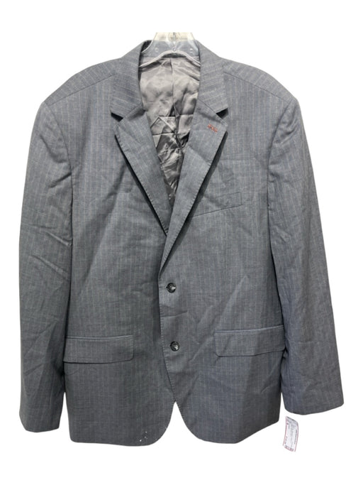 Jack Spade Blue & Gray Wool Blend Striped 2 Button Men's Blazer 46