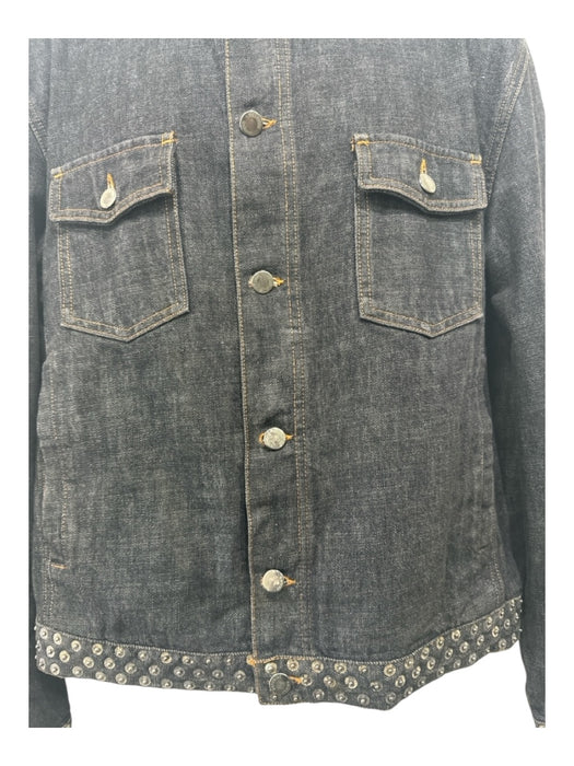 Moschino Size 54 Dark Wash Cotton Studded Trucker Men's Jacket 54