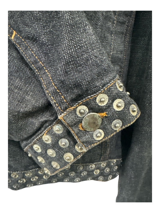 Moschino Size 54 Dark Wash Cotton Studded Trucker Men's Jacket 54