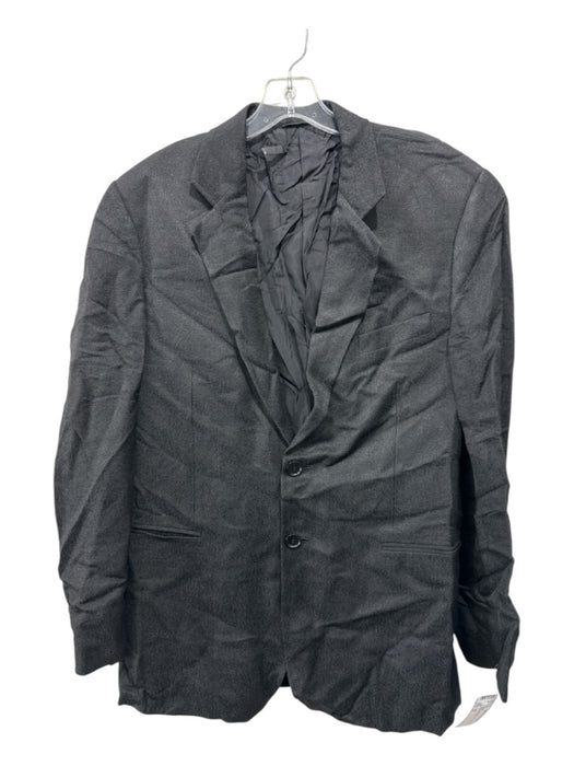 Armani Black Wool Blend Solid 2 Button Men's Blazer Black / 52