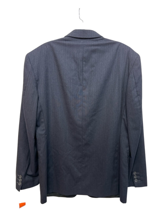 Yves Saint Laurent Black & Blue Wool 2 Buttons Striped Men's Blazer Black & Blue / Est 40