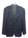 Yves Saint Laurent Black & Blue Wool 2 Buttons Striped Men's Blazer Black & Blue / Est 40