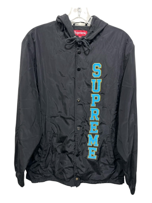 supreme Size M Black Synthetic logo Windbreaker Zip Up Men's Jacket Black / M