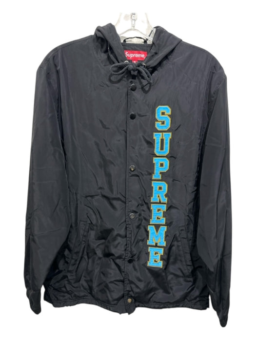 supreme Size M Black Synthetic logo Windbreaker Zip Up Men's Jacket Black / M