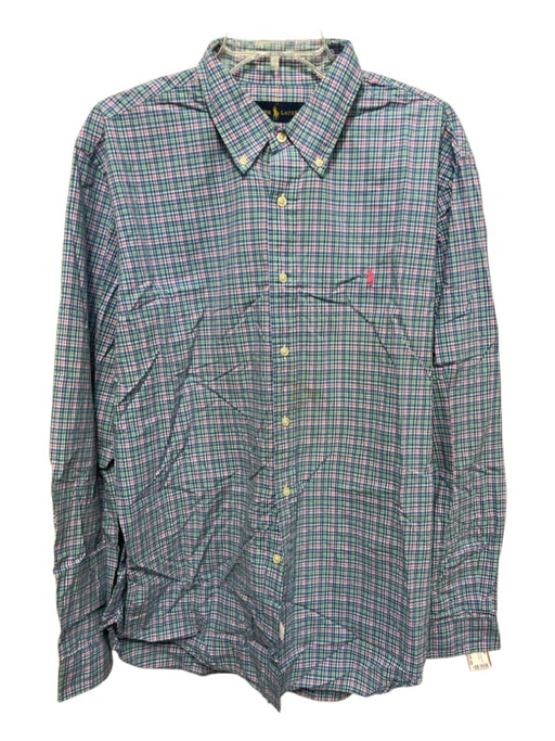 Polo Ralph Lauren Size XL Blue & Multi Cotton Plaid Men's Long Sleeve Shirt Blue & Multi / XL