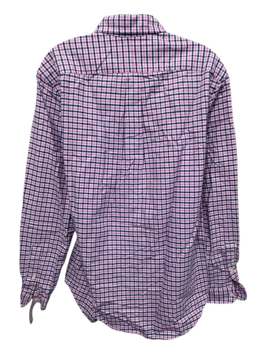 Polo Ralph Lauren Size L Pink, White, & Blue Cotton Plaid Long Sleeve Shirt Pink, White, & Blue / L