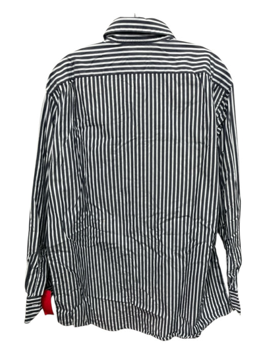 Lacoste Size 44 Gray, White, Blue Cotton Striped Button Down Long Sleeve Shirt Gray, White, Blue / 44