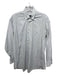 Ferragamo Size L Light Blue & White Cotton Striped Button up Long Sleeve Shirt Light Blue & White / L
