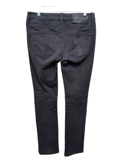 Naked & Famous Size 34 Black Cotton Blend Solid Jean Slim Men's Pants Black / 34