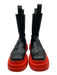 Bottega Veneta Shoe Size 39 Black & Red Leather Rubber Sole Color Block Booties Black & Red / 39