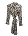 Alice by Temperley Size 6 Beige & Brown Cotton Animal Print Trench Sash Coat Beige & Brown / 6