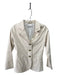 Erica Tanov Size 0 Cream Cotton 3 Button Pockets Long Sleeve Blazer Jacket Cream / 0