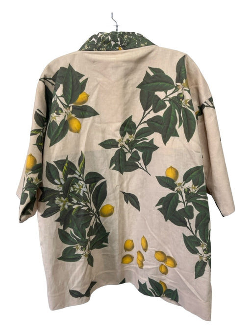 PINA - Christina Pina Size One Size Beige, Green, Yellow Linen Blend Cardigan Beige, Green, Yellow / One Size