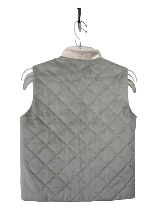 Le Tre Sarte Size S Gray Quilted Toggle Front Band Collar Vest Gray / S