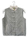 Le Tre Sarte Size S Gray Quilted Toggle Front Band Collar Vest Gray / S