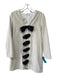 La Veste Size S White & Black Cotton Velvet Lace Up Detail Long Sleeve Dress White & Black / S