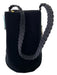 Rebecca De Ravenel Black Velvet Buckle Embellished Braided Top Handle Bucket Bag Black / S