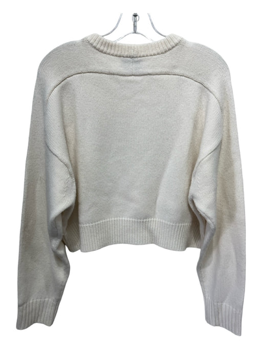 Loulou Studio Size XS Off White Wool & Cashmere Ribbed Neck Long Sleeve Sweater Off White / XS