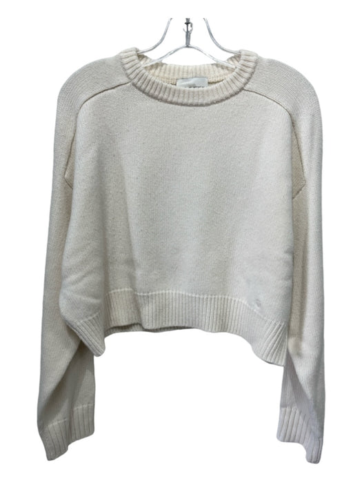 Loulou Studio Size XS Off White Wool & Cashmere Ribbed Neck Long Sleeve Sweater Off White / XS