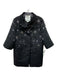 Madison Ave Kate Spade Size 4 Black Embellished Snap Collar Half Sleeve Jacket Black / 4