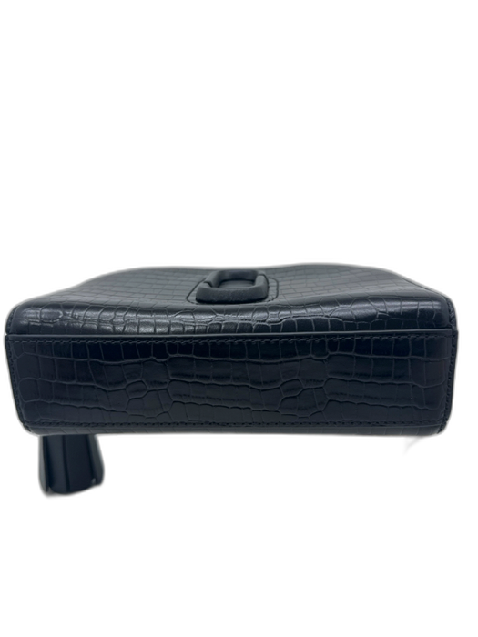 The Cashmere Project Light Blue Gray Polyester Fur Drawstring Closure Bucket Bag Light Blue Gray / S