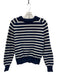 J Crew Size S Blue & White Cotton Blend Striped Long Sleeve Crewneck Sweater Blue & White / S