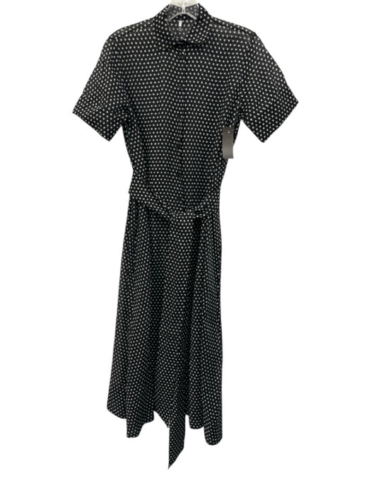 Lisa Marie Fernandez Size 1 Black & White Cotton Polka Dots Button Front Dress Black & White / 1