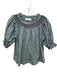 Skall Studio Size 32 Blue Multi Cotton Short Puff Sleeve Smocked Detail Top Blue Multi / 32