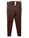 Polo Ralph Lauren Size XS Brown Lamb leather Elastic Waist Zip Ankles Pants Brown / XS