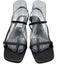 Reformation Shoe Size 8.5 Black Leather Square Toe Kitten Heel Slingback Sandals Black / 8.5