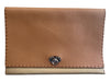 Fendi Tan Leather Silver Hardware Stitch Detail Interior Pouch Clutch Clutch Tan