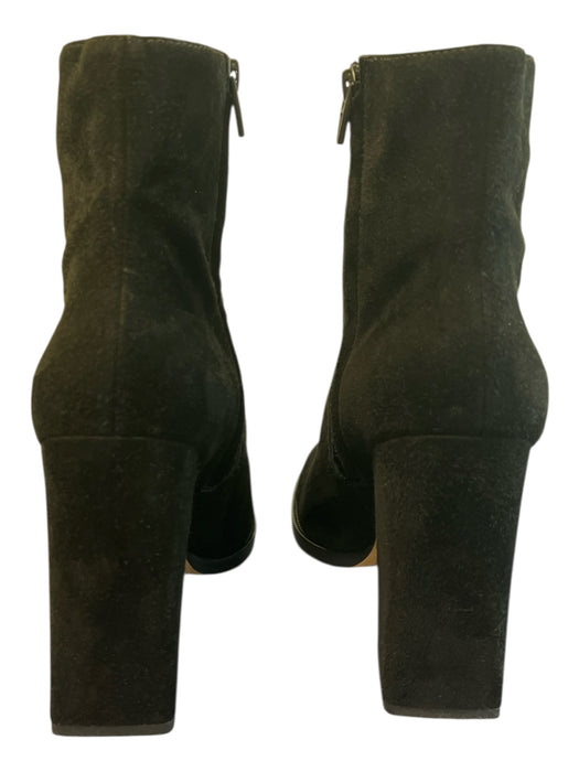 Alexander Wang Shoe Size 40.5 Black Suede Side Zip High Heel Almond Toe Booties Black / 40.5