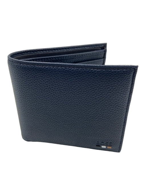 Boss NWT Navy Leather Solid Bi Fold Men's Wallet