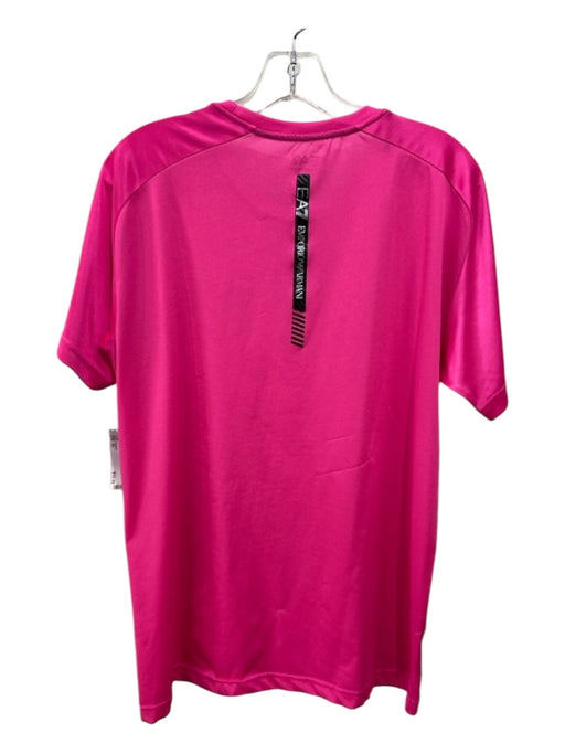 Armani Size XL Pink Synthetic Solid Athletic T Shirt Men's Short Sleeve XL