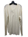 Vince Size L Off White Cotton Solid Henley Men's Long Sleeve Shirt L