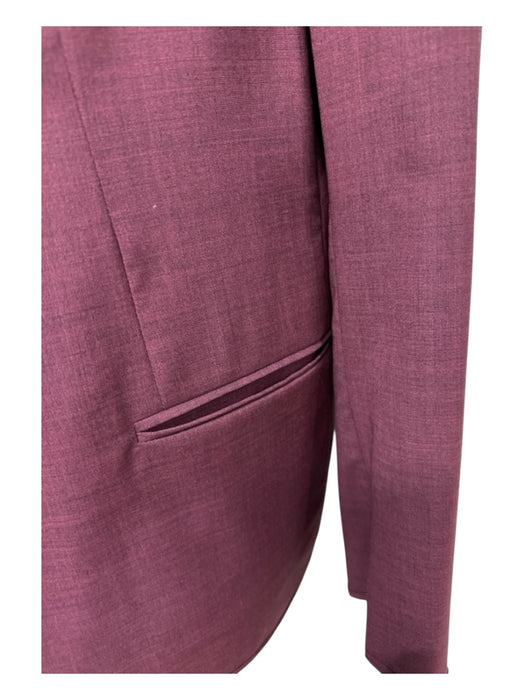 Armani Red Wool Blend Solid 2 Button Men's Blazer 58