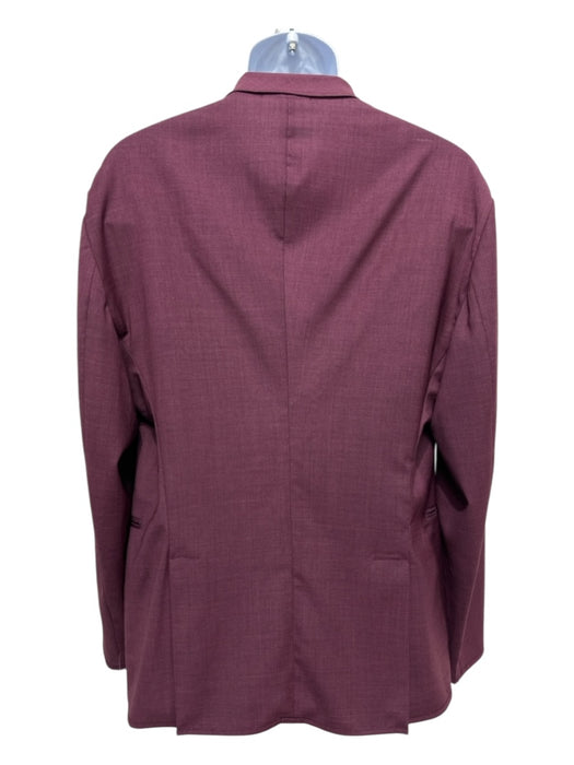 Armani Red Wool Blend Solid 2 Button Men's Blazer 58