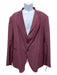 Armani Red Wool Blend Solid 2 Button Men's Blazer 58