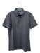 Armani Size M Gray & Blue Synthetic Striped Polo Men's Short Sleeve Gray & Blue / M