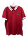 Armani Size XL Red Cotton Blend Solid Polo Men's Short Sleeve Red / XL