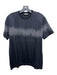 Prada Size S Gray & Black Wool Harringbone Gradient Crew Men's Short Sleeve Gray & Black / S