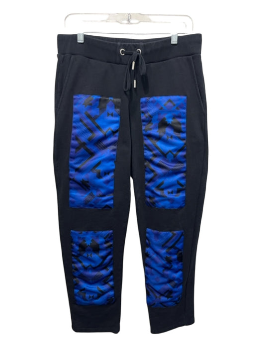 Versace Jeans Size M Black & Blue Cotton Men's Pants Black & Blue / M