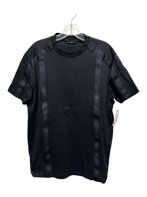 Armani Size XL Black Synthetic Solid Athletic T Shirt Men's Short Sleeve Black / XL