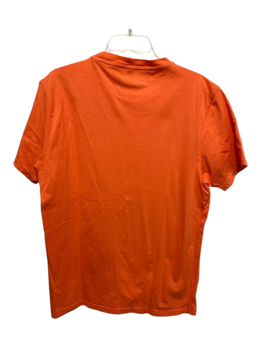 Moschino Size L Orange Cotton Blend Solid T shirt Crew Men's Short Sleeve Orange / L