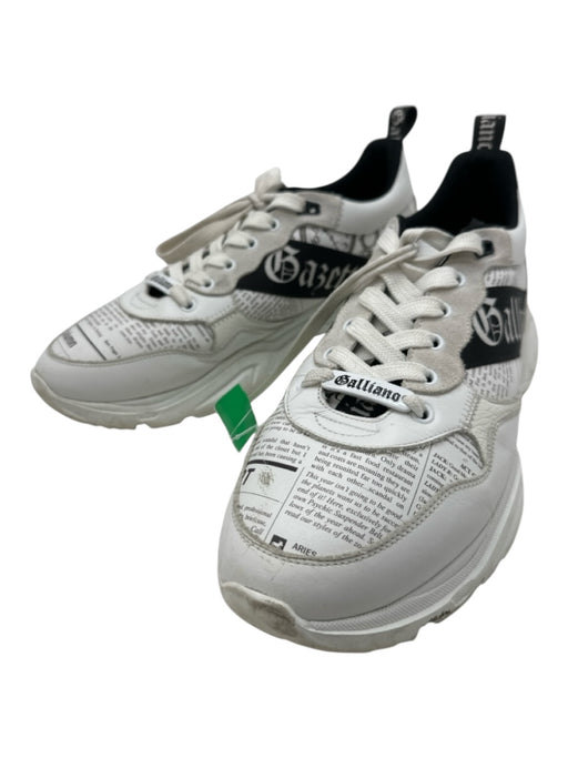 John Galliano Shoe Size 45 AS IS Black & White Synthetic Men's Shoes Black & White / 45