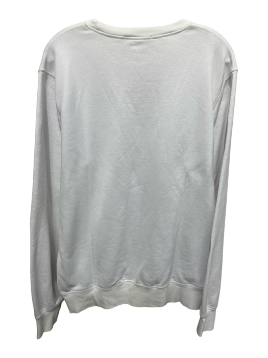 Dsquared2 Size XXL White Cotton Blend Abstract Sweatshirt Long Sleeve Shirt White / XXL