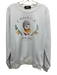Dsquared2 Size XXL White Cotton Blend Abstract Sweatshirt Long Sleeve Shirt White / XXL